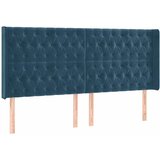  LED uzglavlje tamnoplavo 183 x 16 x 118/128 cm od tkanine | shoptok.hr