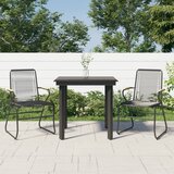 vidaXL 3-dijelni vrtni blagovaonski set od PVC ratana crni Cijene