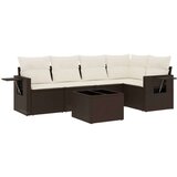 vidaXL 6-dijelni set vrtnih sofa od poliratana s jastucima smeđi | shoptok.hr