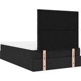 vidaXL Otomanski okvir kreveta s madraca crni 120x190 cm od tkanine | shoptok.hr