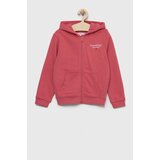 Tommy Hilfiger Dječja dukserica boja: ružičasta, s kapuljačom, glatka | shoptok.hr