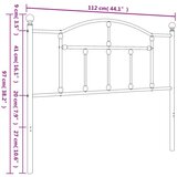  Metalno uzglavlje crno 107 cm | shoptok.hr