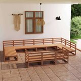  Vrtna sedežna garnitura 13-delna trdna borovina, (20954845) Cene