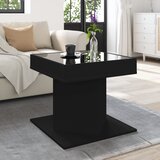 Furnova Klubska mizica LED črna 50x50x45 cm inženirski les, (21915530) Cene
