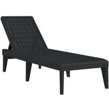 vidaXL Ležalnik antraciten 186x60x29 cm PP | Shoptok.si