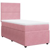 Box spring krevet s madracem ružičasti 90x200 cm baršunasti | shoptok.hr