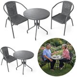  Set vrtnog namještaja: stol + 2 stolice od tehnoratana, sive boje | shoptok.hr