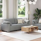 vidaXL sedežna garnitura set 2 svetlo siva tkanina 160 x 77 x 82 cm | Shoptok.si