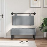  Držeće uzglavlje Zidne Svijetlo siva 90 x 55 x 5 cm tkanina - Svjetlosiva 80 cm bez LED svjetla | shoptok.hr
