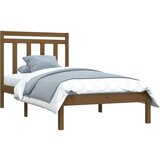  Posteljni okvir medeno rjav iz trdnega lesa 100x200 cm, (20646328) | Shoptok.si