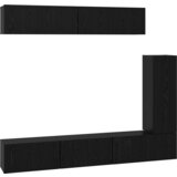 vidaXL Set TV kabineta s policom Ostalo s pohranom s vratima 6 pcs Crni hrast 30.5 x 30 x 90 cm | shoptok.hr