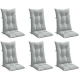  Jastuci za stolice 6 kom svjetlosivi 120x50x7 cm od tkanine | shoptok.hr