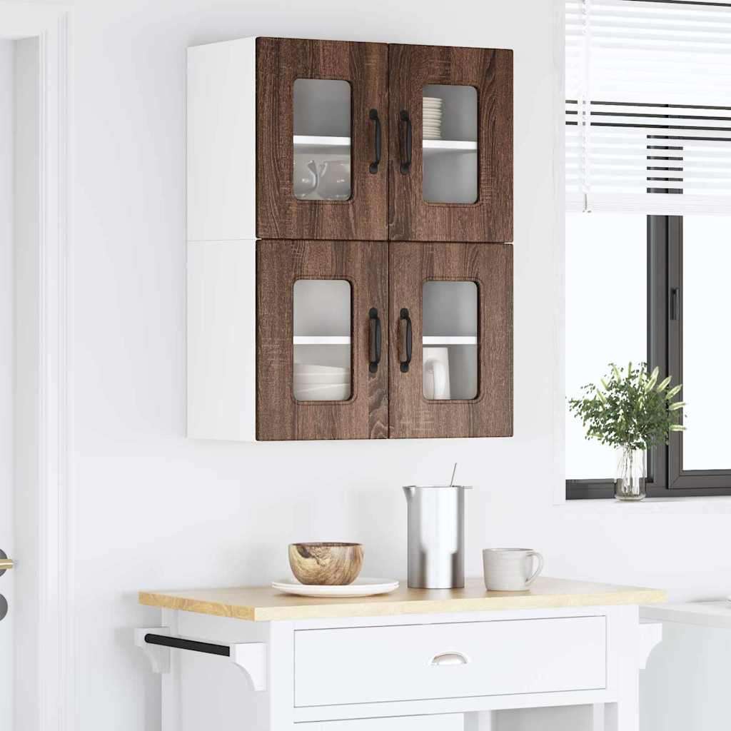  Zidni kuhinjski ormarić Zidne 2 pcs Smeđi hrast 60 x 31 x 40 cm | shoptok.hr