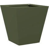 Maison Chic Vrtno korito - Greda - Cvetlični Lonec olivno zelena 30x30x30 cm jeklo, (21788913) Cene