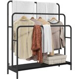 vidaXL Stalak za odjeću s policom Crni hrast 90 x 30 x 100.5 cm | shoptok.hr