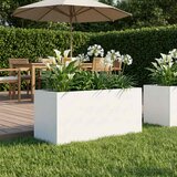  Vrtna saksija Bijela 80 x 40 x 40 cm Čelična vrata | shoptok.hr