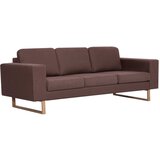 vidaXL Kavč trosed iz blaga rjav, (20698251) | Shoptok.si