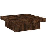  Stolić za kavu boja hrasta 90x90x28 cm od konstruiranog drva | Shoptok.si