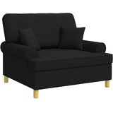  Fotelja s jastučićima Crna Tkanina | shoptok.hr