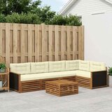  Set vanjskih sofa 6 kom. Prirodna i krem Poliester | shoptok.hr