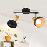 Nettlife Stropna svetilka, reflektor, 2 plamena, E14, vintage črna, stropna svetilka za dnevno sobo, hotel, (22116803) | Shoptok.si