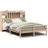 vidaXL Knjižna postelja brez vzmetnice 140x190 cm trdna borovina | Shoptok.si