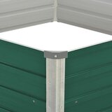  Povišena vrtna gredica 129 x 129 x 45 cm pocinčani čelik zelena | shoptok.hr