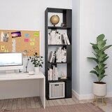 Ormarić za knjige / sobna pregrada crni 45x24x96 cm iverica | shoptok.hr