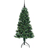 vidaXL Kotično umetno božično drevo Zelena 150 cm PVC in kovina | Shoptok.si