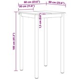  Barska miza Bela 60 x 60 x 105 cm Masivno borovo les, (5000268599) | Shoptok.si