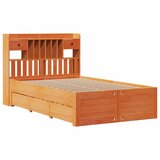  s regalom za knjige bez madraca 135 x 190 cm od borovine | shoptok.hr