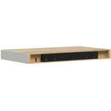 Plutajuća zidna polica boja hrasta i bijela 40x23,5x3,8 cm MDF | shoptok.hr