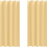 vidaXL Zavese z zavesami 2 pcs Bež 260 x 140 cm Poliester | Shoptok.si