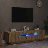TV ormarić LED boja hrasta 160x35x40 cm konstruirano drvo | shoptok.hr