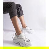 Gemre White women's sneakers with glitter Agar Cijene