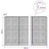  Gabion s žicom debljine 3 5 mm i mrežom 5x5 cm 1150x20x200 cm - 20 cm 200 cm 1150 cm | shoptok.hr