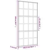  Klizna vrata zlatna 102 5x205 cm matirano staklo ESG i aluminij | shoptok.hr