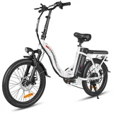 Zložljivo mestno električno kolo CY20, kolo z 20" naperami, 350 W 36 V 13 Ah, belo, (21960278)