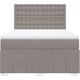  Krevet s oprugama i madracem smeđesivi 140 x 190 cm od tkanine | shoptok.hr