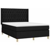  box spring s madracem LED crni 140x200 cm od tkanine | shoptok.hr