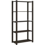 Stalak za pohranu s 5 razina crni 80x38x170 cm masivna borovina | shoptok.hr