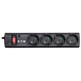 Eaton Protection Strip 4 DIN, 10A, Input: Schuko, Outputs: (4) Schuko Power Cord Lenght 1m Over voltage protection On/Off switch | Eponuda.ba