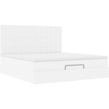  Otomanski okvir kreveta s madraca bijela 160x200cm umjetna koža | shoptok.hr