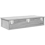 vidaXL Stenska polica s predali siva sonoma 80x34x17 cm inženirski les | Shoptok.si