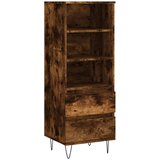 Maison Chic Visoka omara - Komoda - Predalnik Dimljeni hrast 40x36x110 cm inženirski les, (21719174) Cene