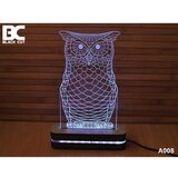 Black Cut 3D lampa sova hladno bela Cene