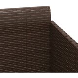 LEŽAJ za sunčanje s jastucima smeđi 182 x 118 x 63 cm poliratan | shoptok.hr