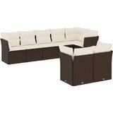  The Living Store Vrtna sedežna garnitura 8-delna z blazinami rjav poli ratan - Vrtna Sedežna Garniture, (21455094) | Shoptok.si