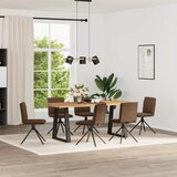 vidaXL Blagovaonske stolice od umjetne brušene kože 6 kom smeđe | shoptok.hr