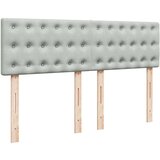 vidaXL Krevet s oprugama i madracem svjetlosivi 140x190 cm baršunasti | shoptok.hr